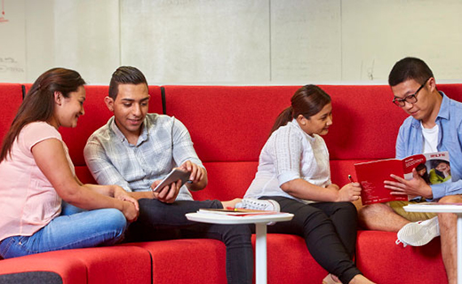 International student at the IELTS testing centre