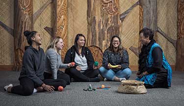 Students on a te reo course, learning to speak Maori