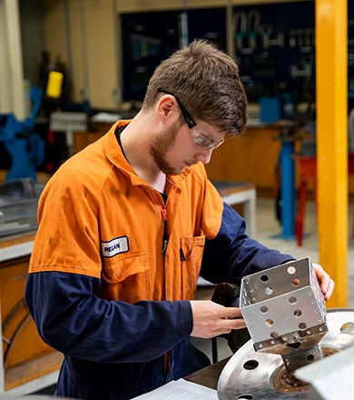 Engineering student in class at Toi Ohomai