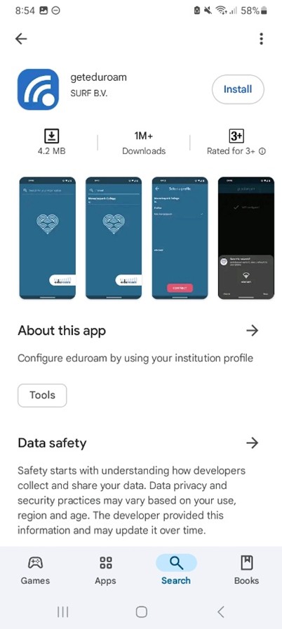 Eduroam Android Image 1