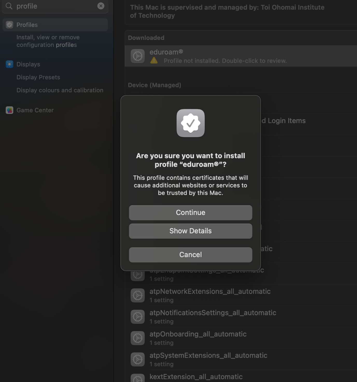 Eduroam MACOS Image 6