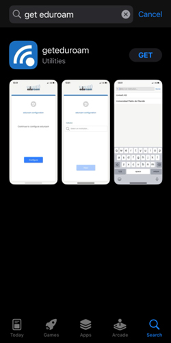 Eduroam IOS Image 1