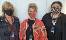 Toi Ohomai tutors wear face masks created by students