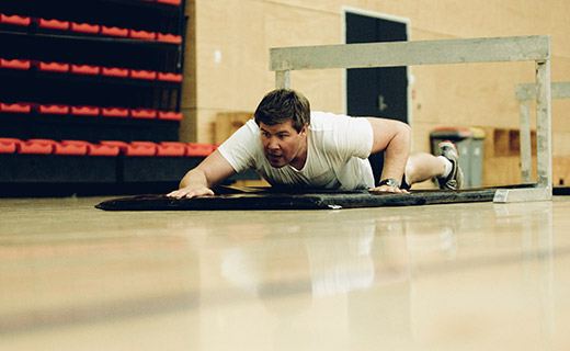Student practicing for the Police Entry Test